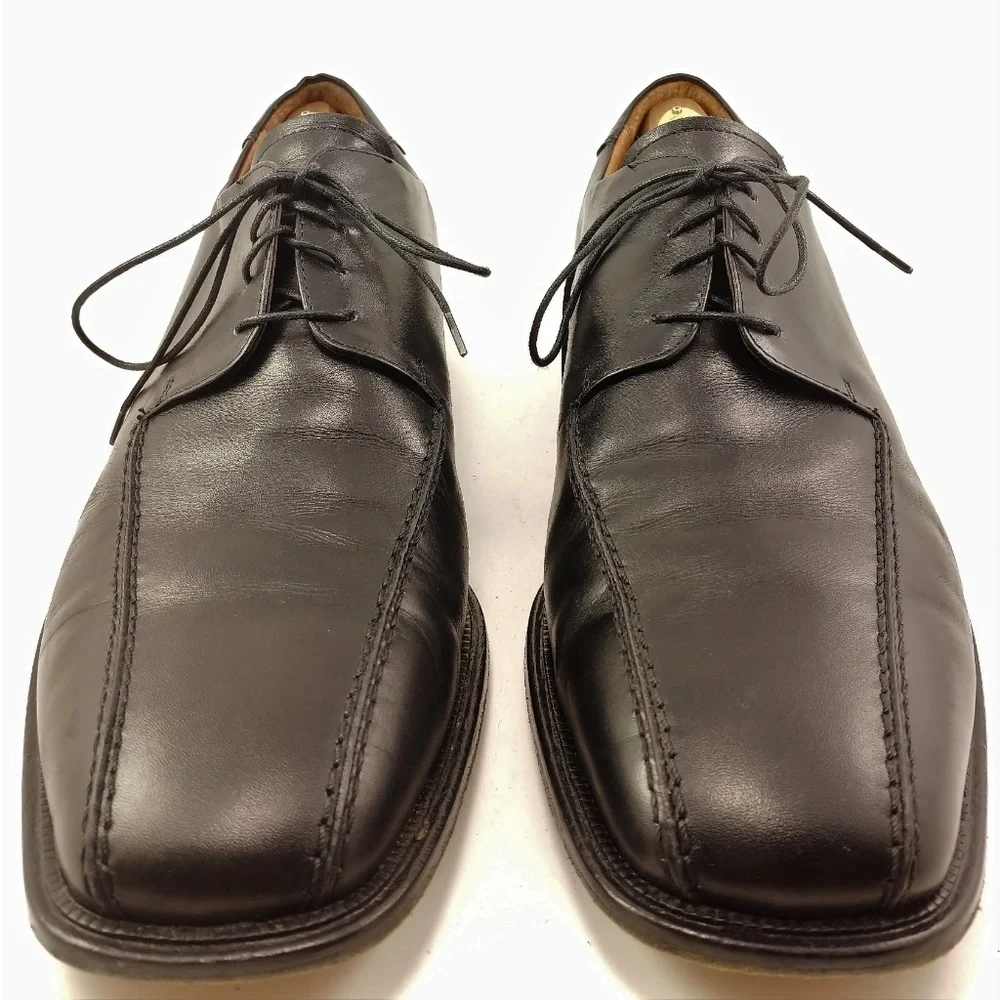 Pronto Uomo Italy Black Bike Toe Derby Sz 12M